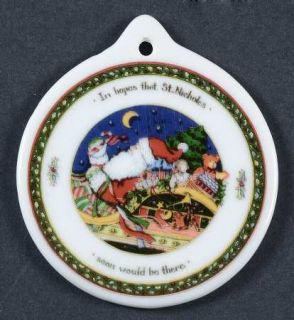 Portmeirion Christmas Story Ornament, Fine China Dinnerware   Scenes Of Twas The
