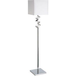 Dainolite DAI 602F PC WH Universal Floor Lamp With  Crystal Cubes