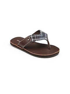 Cole Haan Toddlers & Boys Woven Thong Flip Flops   Blue Plaid