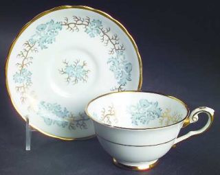 Tuscan   Royal Tuscan Avondale Footed Cup & Saucer Set, Fine China Dinnerware  