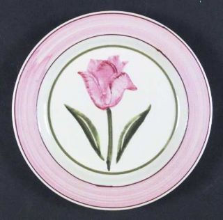 Hartstone Early Romance Salad Plate, Fine China Dinnerware   Pink & Purple Tulip