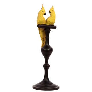 Urban Trends Collection Yellow Resin Parrot On Stand (6.1 inches long x 6.1 inches wide x 18.31 inches highUPC 877101730453For decorative purposes onlyDoes not hold water ResinSize 6.1 inches long x 6.1 inches wide x 18.31 inches highUPC 877101730453Fo