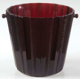 Anchor Hocking Royal Ruby Ice Bucket, No Detachable Handle   Dark Red,Depression