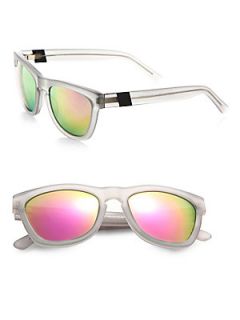 Westward Leaning Mercury Seven Square Acetate Sunglasses/Grey & Pink   Grey