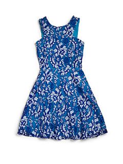 Sally Miller Girls Barc Lace Dress   Blue