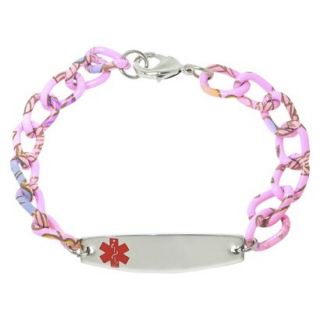 Hope Paige Medical ID Pink Aluminum Design Bracelet   Extra Small
