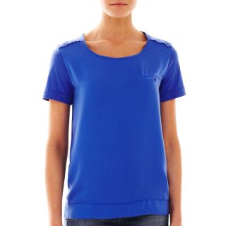 Mng By Mango Pocket Tee, Blue, Womens