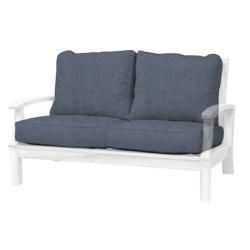 Carmel Heritage Denim Deep Seating 2 seater Cushion (DenimMaterials Recycled acrylic Fill PolyurethaneClosure ZipperWeather resistantUV protectionDimensions 25.75 inches wide x 35 inches long x 5 inches high Weight 30 poundsCare instructions Soak fa