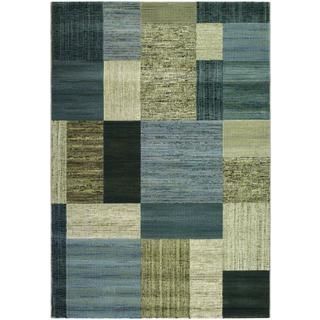 Everest Geometrics Tan/ Teal Rug (311 X 53) (TanSecondary colors Bark, beige, black, bone, mushroom, navy, slate, tealPattern GeometricTip We recommend the use of a non skid pad to keep the rug in place on smooth surfaces.All rug sizes are approximate.