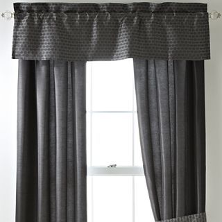 Orion Tailored Valance, Black/Silver
