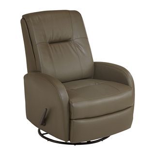 Best Chairs, Inc. Modern PerformaBlend Swivel Glider Recliner, Steel
