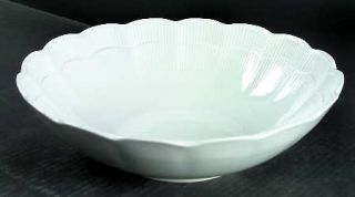 Kaiser Romantica All White 10 Large Salad Serving Bowl, Fine China Dinnerware  