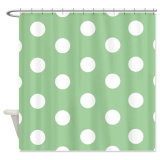  Mint Green Dots Shower Curtain  Use code FREECART at Checkout