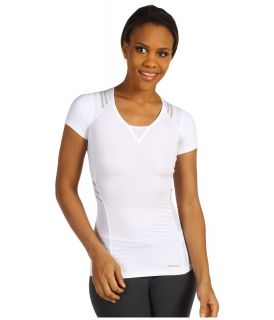 Reebok East Tone Taped S/S Womens Short Sleeve Pullover (White)