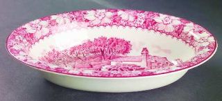 Enoch Wood & Sons Colonial Pink (Light Weight) 9 Oval Vegetable Bowl, Fine Chin