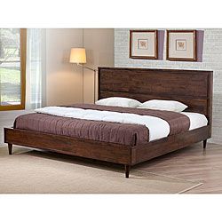 Vilas Platform King Size Bed (TobaccoMattress size 76 inches x 80 inchesHeadboard height 43.3 inchesFootboard height 11.8 inchesFloor clearance from side rails height 6 inchesOverall Dimensions 77.8 inches x 85 inches x 43.3 inchesDesign for use with