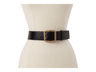 Lodis Accessories Pebble Beach Metallic Double Prong High Waist Belt Womens Belts (Black)