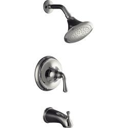 Kohler K t10274 4a cp Polished Chrome Forte Rite temp Pressure balancing Bath And Shower Faucet Trim, Valve Not Included