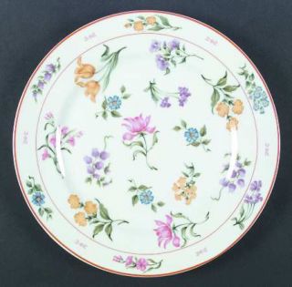 Georges Briard Floral Fantasy Dinner Plate, Fine China Dinnerware   Floral Rim &