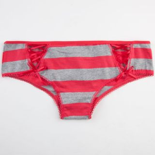 Heathered Stripe Panties Red In Sizes Medium, Large, Small For Women 228969300