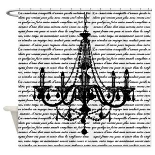  Vintage Black Chandelier Shower Curtain  Use code FREECART at Checkout