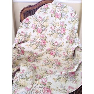 Pretty Peony Quilted Throw