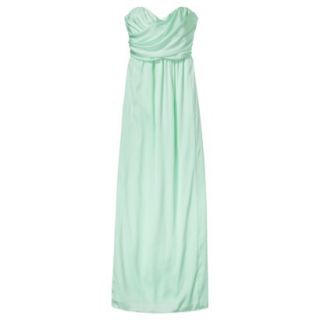 TEVOLIO Womens Plus Size Satin Strapless Maxi Dress   Cool Mint   22W
