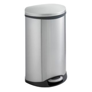 Safco Products 12.5 Gal. Ellipse Step On Trash Receptacle 9903SS