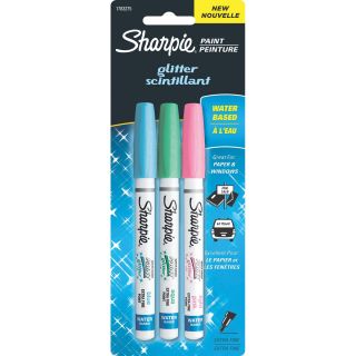 Sharpie Glitter Paint Pen Extra fine 3/pkg dark Pink/blue/aqua