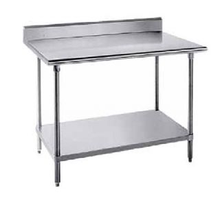 Advance Tabco Work Table   30x84, 5 Rear Splash, 16 ga 304 Stainless Steel
