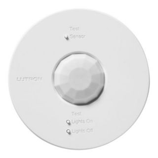 Lutron LRF2VCRBPWH Motion Sensor, Radio Power Saver Wireless Vacancy Sensor White
