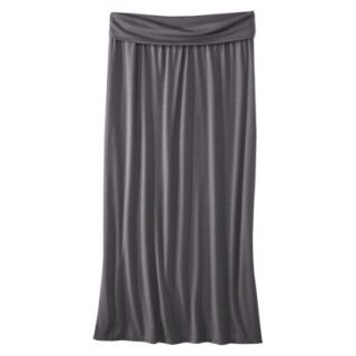 Mossimo Supply Co. Juniors Plus Size Fold Over Waist Maxi Skirt   Gray 3