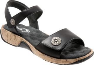 Womens SoftWalk Bandito   Black Veg Calf Leather Casual Shoes