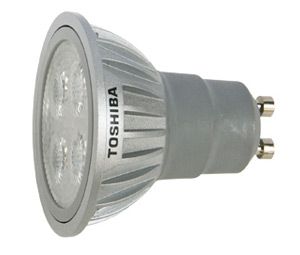 Toshiba 7GU10/830NFL25 LED Light Bulb, MR16 GU10 Narrow Flood, 120V, 6.5W (20W Equivalent) Dimmable 3000K 280 Lumens