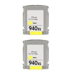 Hewlett Packard 940xl Yellow Ink Cartridges (pack Of 2) (remanufactured) (YellowPrint yield  1,400 pages with 5 percent coverageNon refillablePack of 2This high quality item has been factory refurbished. Please click on the icon above for more informatio