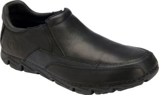 Mens Rockport Rocsports Lite Slip On   Black Full Grain Leather Slip on Shoes