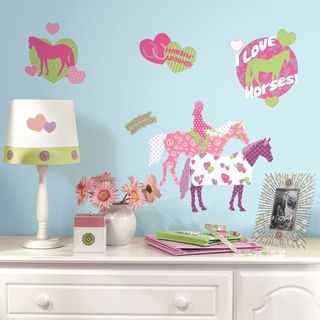 Horse Crazy Peel and Stick Wall Decal Art