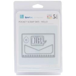 Lifestyle Pocket Scrap Dies  Hello, 5 Dies