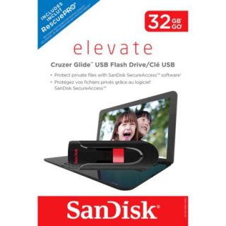 SanDisk Cruzer Glide 32GB USB Flash Drive   Black/Red (SDCZ60 032G T11)