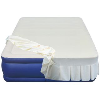 Airtek Flocked 20 inch Queen size Airbed With Skirted Sheet Cover
