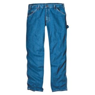 Dickies Mens Relaxed Fit Carpenter Jean   Stone Washed Blue 33x30