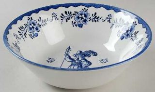 Johnson Brothers Holland Blue Scenes 8 Round Vegetable Bowl, Fine China Dinnerw