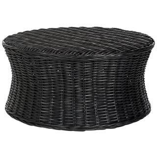 Safavieh Ruxton Black Wicker Ottoman (BlackMaterials RattanDimensions 15.5 inches high x 32.1 inches wide x 32.1 inches deepThis product will ship to you in 1 box.Furniture arrives fully assembled )