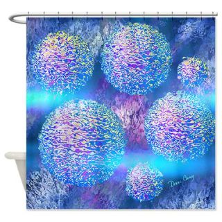  Outer Flow III Aqua Shower Curtain  Use code FREECART at Checkout