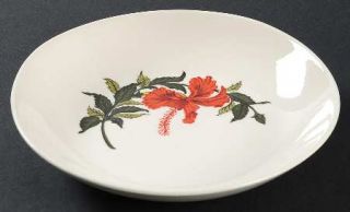 Crooksville Cro144 Coupe Soup Bowl, Fine China Dinnerware   Large Red Flower, Co