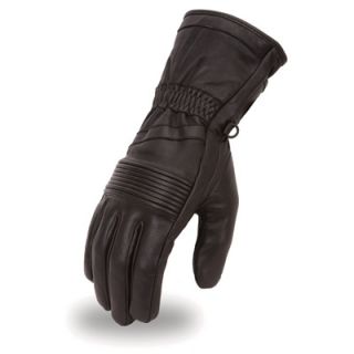 First Classics Mens Windproof Motorcycle Gloves   Black, 2XL, Model# FI124GL