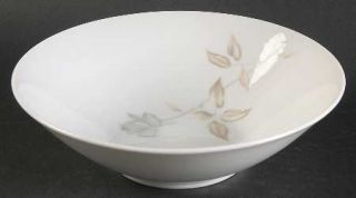 Amcrest Margaret Rose Coupe Cereal Bowl, Fine China Dinnerware   Gray Rose W/Bro
