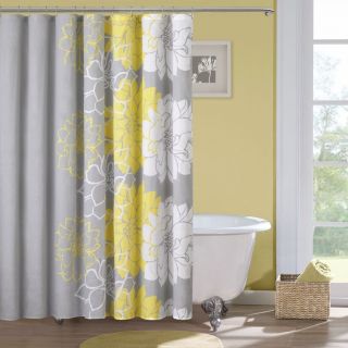 Madison Park Brianna Sateen Printed Shower Curtain (Grey/ yellow Materials 100 percent cotton Dimensions 72 inches wide x 72 inches longCare instructions Machine wash The digital images we display have the most accurate color possible. However, due to 