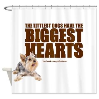  Yorkie Hearts Shower Curtain  Use code FREECART at Checkout