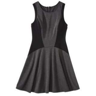 Mossimo Womens Solid Skater Dress   Charcoal XS